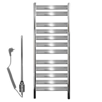 Radiador De Baño Tharr Con Resistencia 300w 500x950 Mm Cromado