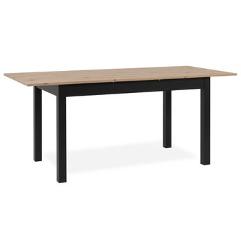 Mesa De Comedor Extensible Coburg 120 Roble Artisan Y Negro Finori