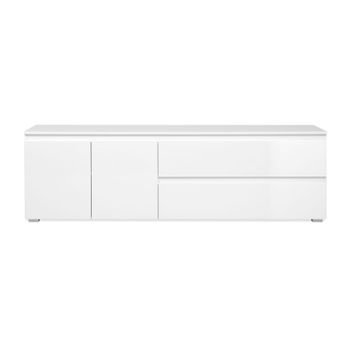 Mueble Tv Capetown 2 Puertas 2 Cajones 180x55x40 Blanco