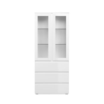 Vitrina 2 Puertas Ciudad Del Cabo 80x191x40 Blanco