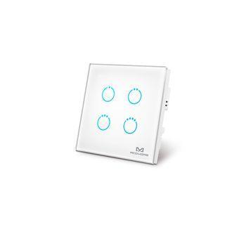 Interruptor De Pared De Cristal Z-wave Gen5 De 4 Botones - Mco Home