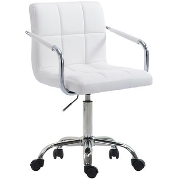 Clp Silla De Oficina Lucy V2 En Cuero Pu Simil Cuero Blanco 44x52x Cm