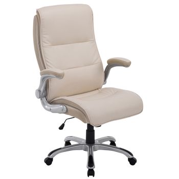 Clp Silla De Oficina Villach Xxl Simil Cuero Crema 76x74x Cm