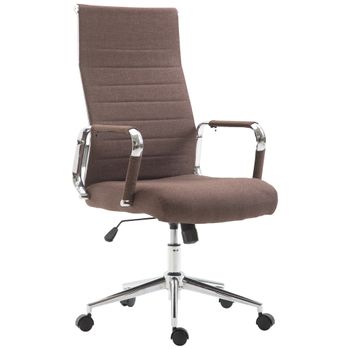 Clp Silla De Oficina Kolumbus En Tela Marrón 66x58x105 Cm