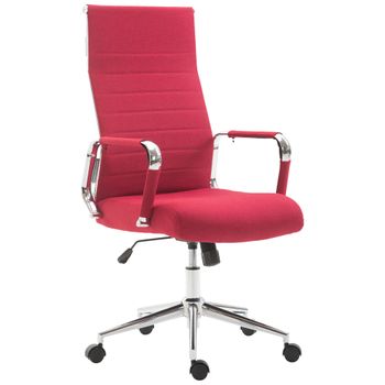 Clp Silla De Oficina Kolumbus En Tela Rojo 66x58x105 Cm