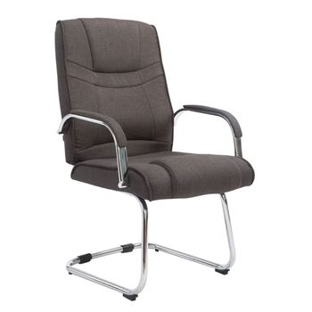 Clp Silla Cantiléver Xxl Attila Tapizada En Tela Gris Oscuro 67x60x104 Cm