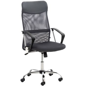 Clp Silla De Oficina Xl Washington Simil Cuero Gris 53x60x Cm