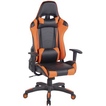 Clp Silla Racing Miracle V2 Simil Cuero Negro/naranja 50x65x Cm