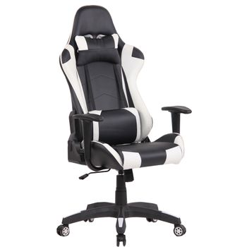 Clp Silla Racing Miracle V2 Simil Cuero Negro/blanco 50x65x Cm