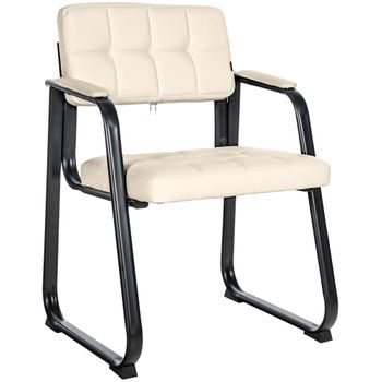 Clp Silla Para Visitas Canada B Simil Cuero Crema 58x59x84 Cm