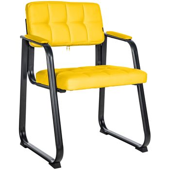 Clp Silla Para Visitas Canada B Simil Cuero Amarillo 58x59x84 Cm