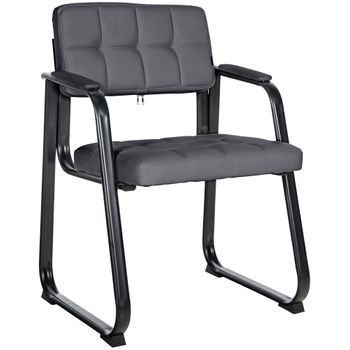 Clp Silla Para Visitas Canada B Simil Cuero Gris 58x59x84 Cm