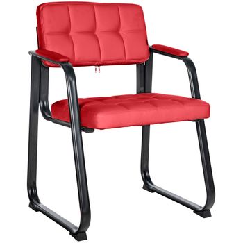 Clp Silla Para Visitas Canada B Simil Cuero Rojo 58x59x84 Cm