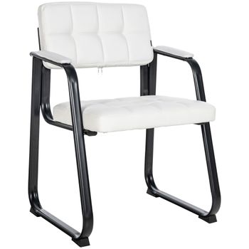 Clp Silla Para Visitas Canada B Simil Cuero Blanco 58x59x84 Cm