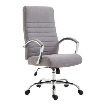 Clp Silla  De Oficina Xl Valais  En Tela Gris 68x60x Cm