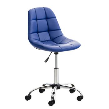 Clp Silla De Escritorio Emil Simil Cuero Azul 55x55x Cm