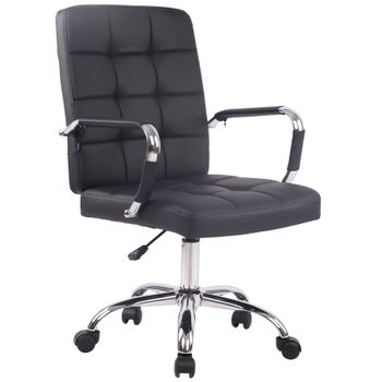 Clp Silla De Escritorio Deli Pro Simil Cuero Negro 63x59x Cm