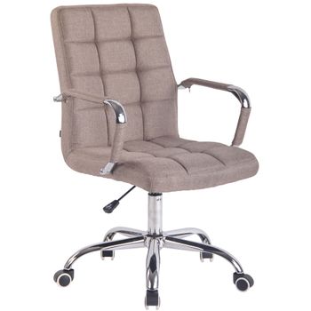 Clp Silla De Oficina Deli En Tela Gris Topo 62x56x Cm