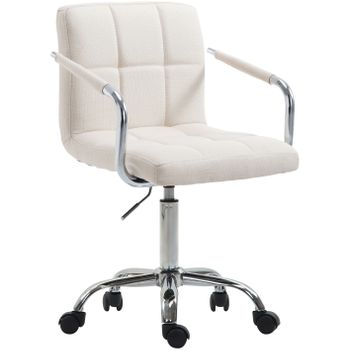 Clp Silla De Oficina Lucy V2 En Tela Crema 44x52x Cm