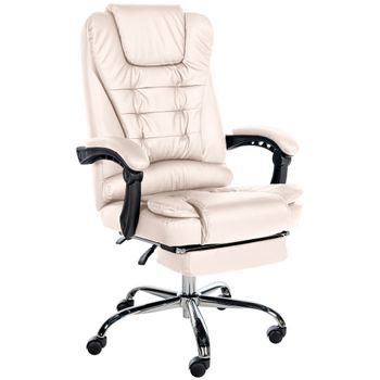 Clp Silla De Oficina Oxygen Simil Cuero Crema 68x67x115 Cm