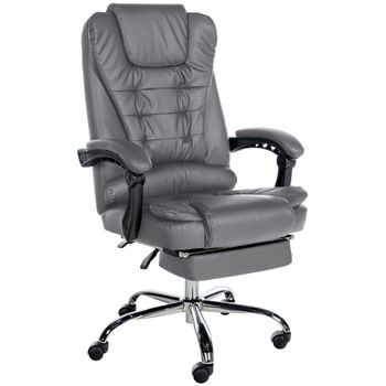 Clp Silla De Oficina Oxygen Simil Cuero Gris 68x67x115 Cm