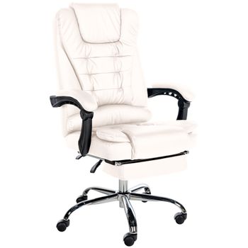 Clp Silla De Oficina Oxygen Simil Cuero Blanco 68x67x115 Cm