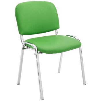 Clp Silla De Conferencia Ken Chrom Simil Cuero Verde 48x54x79 Cm