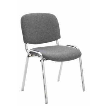 Clp Silla De Conferencia Ken Chrom En Tela Gris 48x54x79 Cm