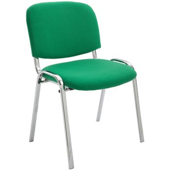 Clp Silla De Conferencia Ken Chrom En Tela Verde 48x54x79 Cm