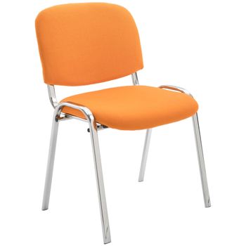 Clp Silla De Conferencia Ken Chrom En Tela Naranja 48x54x79 Cm