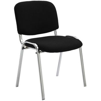 Clp Silla De Conferencia Ken Chrom En Tela Negro 48x54x79 Cm