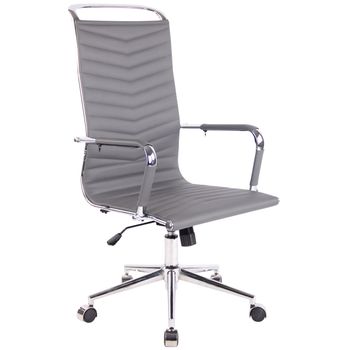 Clp Silla De Oficina Batley Simil Cuero Gris 65x57x Cm