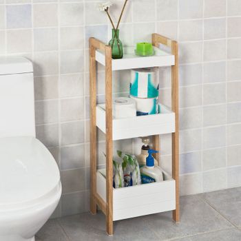 Estantería De Baño Con 3 Niveles De Bandejas H74 Cm