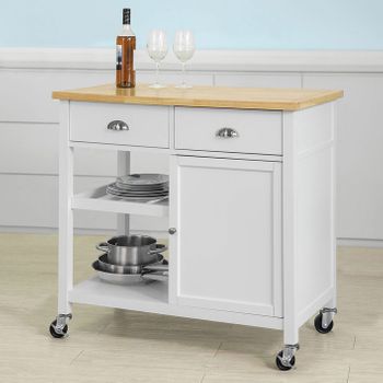 Carro De Cocina Con Ruedas Bahia 2 Blanco 4 Cestas Y Cajón 37x37x85 Cm-  Meyvaser, con Ofertas en Carrefour