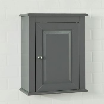 Armario Suspendido De Baño Para La Pared Con Puerta L 40 X P 18 X H 49cm Gris