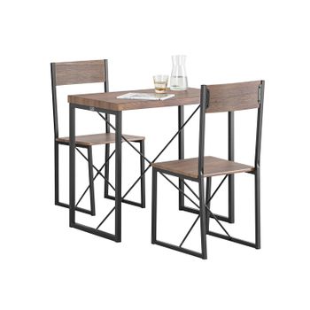 Mesas Auxiliares De Melamina De Madera Acero Homcom 45x30x60cm-marrón con  Ofertas en Carrefour