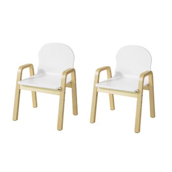 Set De 2 Sillas Infantiles Silla Para Niños Con 4 Alturas De Asiento Diferentes 23-35 Cm