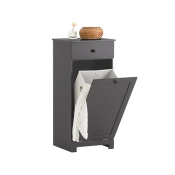 Cesto Para Ropa Sucia,amario Para Baño 40x38x90 Cm Gris Oscuro Bzr21-dg Sobuy Es