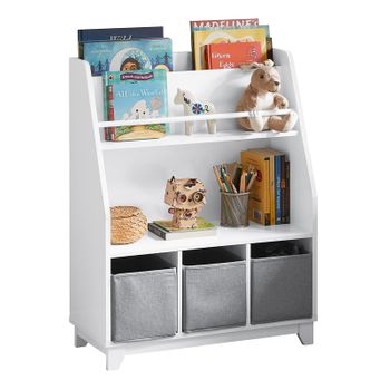 Librería Estantería Genius 2 Cajones 4 Huecos Blanco Y Gris Dormitorio  Habitación Juvenil Infantil 130x70x35cm con Ofertas en Carrefour