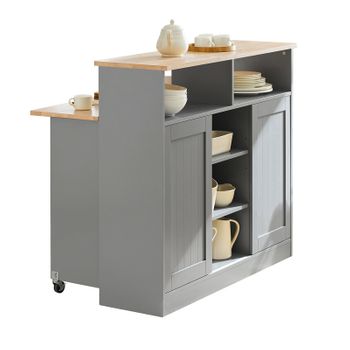 Sobuy Svw19-n Camarera Con Ruedas Carrito Múltiusos Para Cocina Con 3  Niveles De Bandejas 77 X 41 X 90 Cm Es con Ofertas en Carrefour