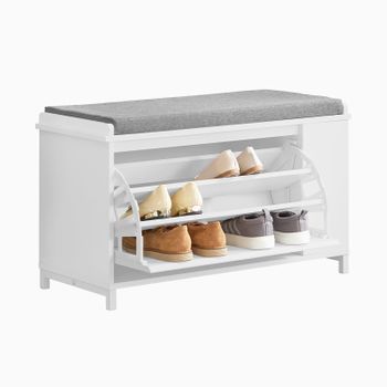 SoBuy FSR82-K-W Banco Zapatero con 1 cajón Ancho 60cm  Upholstered storage  bench, Bench with shoe storage, Shoe cabinet