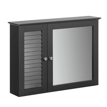 Sobuy Bzr55-dg Mueble De Pared Con Espejo Armario Suspendido Con Puerta Medidas: 65x15x49cm, Es