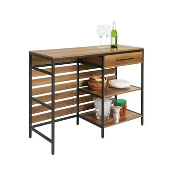 Sobuy Fsb36-hg Aparador De Almacenamiento Con Encimera Extensible Isla De Cocina  Armario De Cocina Múltiple 110 X 97 X 68 Cm Es con Ofertas en Carrefour