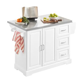 Carro De Almacenamiento Con 2 Cajones Camarera Con Ruedas Para Cocina Con 2  Estantes Y 1 Puerta Negro 105 X 40 X 85.5 Cm Fkw115-sch Sobuy Es con  Ofertas en Carrefour