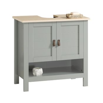 Mueble Para Debajo Del Lavabo Armario De Baño De Suelo Con 1 Estante Y 2 Puertas 60 X 30 X 60 Cm Bzr69-ii-hg Sobuy Es