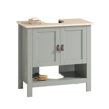 Mueble Para Debajo Del Lavabo Armario De Baño De Suelo Con 1 Estante Y 2 Puertas 60 X 30 X 60 Cm Bzr69-ii-hg Sobuy Es