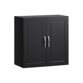 Mueble De Pared Con 2 Puertas  Negro 60 X 30 X 60 Cm Sobuy