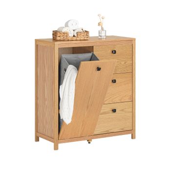 Sobuy Bzr57-w Cesto Para Ropa Sucia Con 2 Compartimientos Extraíbles Mueble  Organizador Para Lavadora 77 X 38 X 80 Cm Es con Ofertas en Carrefour