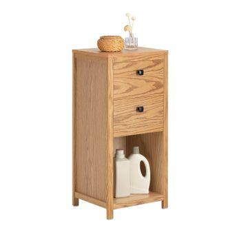 Mueble Columna de baño SoBuy FRG236-DG con 2 Puertas y 1 Cajón 32