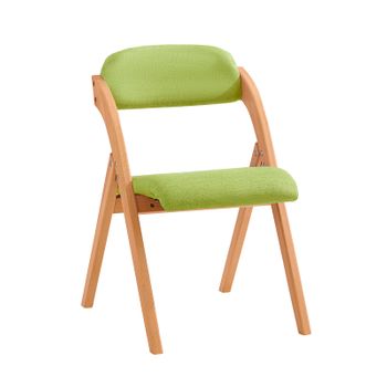 Silla Plegable De Madera Con Asiento Y Respaldo Tapizado Sillón Para Cocina, Oficina 47 X 60 X 77 Cm Verde Fst92-gr Sobuy Es